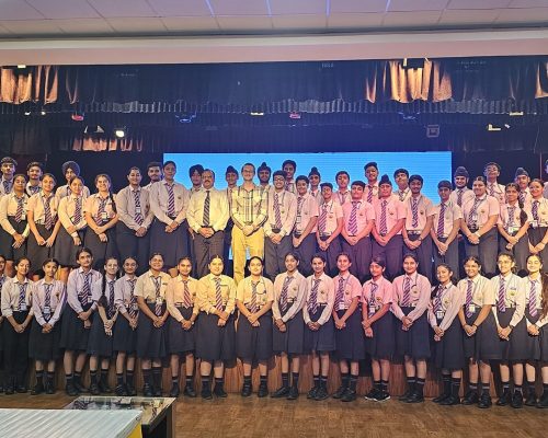 Discussing global affairs at the 10-day MUN event.